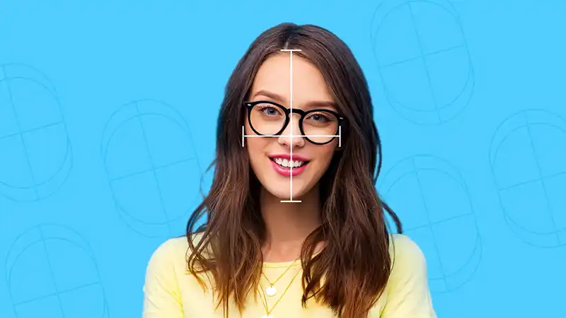 مدل عینک طبی دخترانه برای صورت کشیده